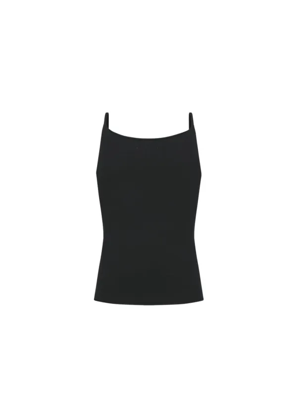 Sleeveless Knit Top, Black