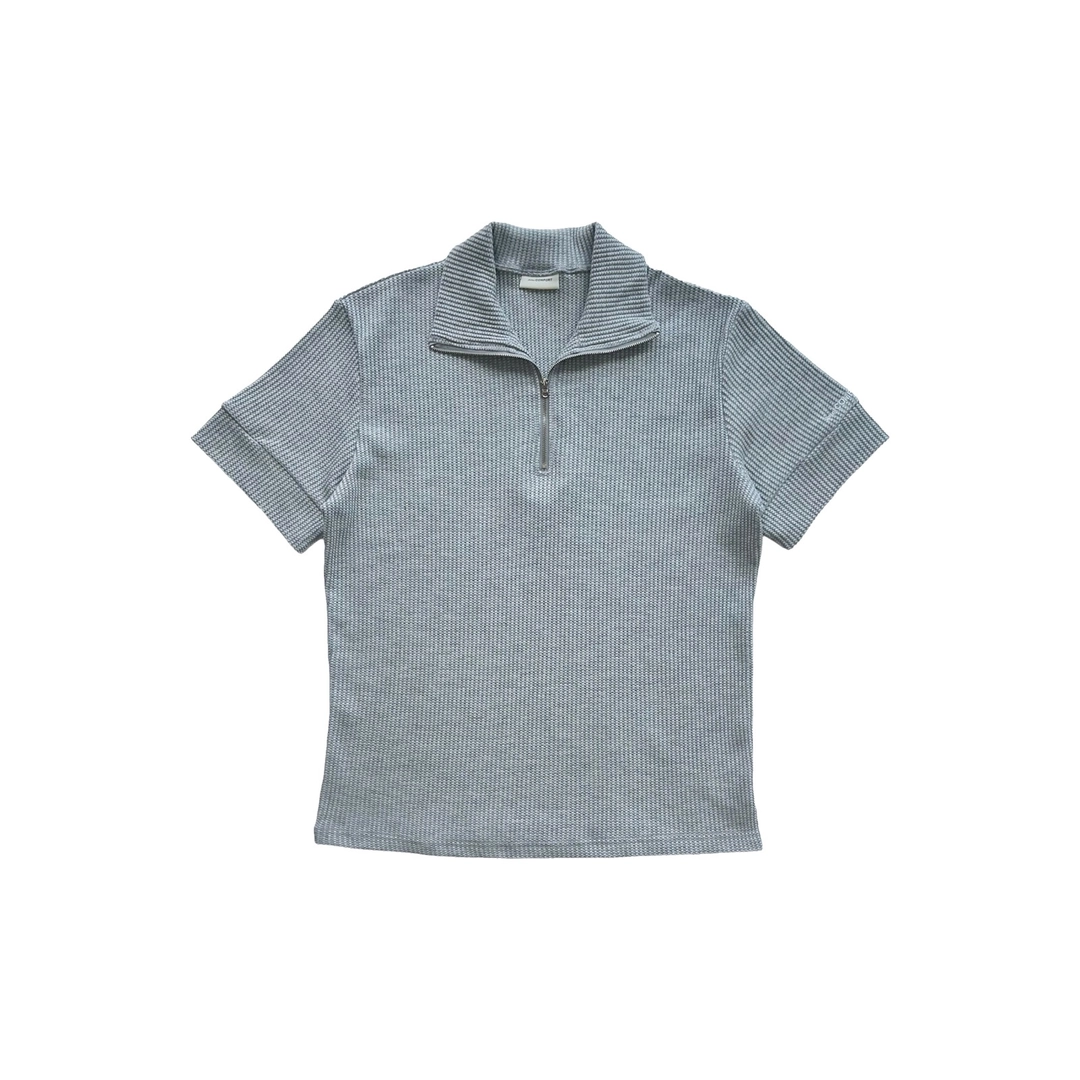 지초이 24-003 SHORT SLEEVE PULLOVER (MELANGE GREY) 상품 이미지 2