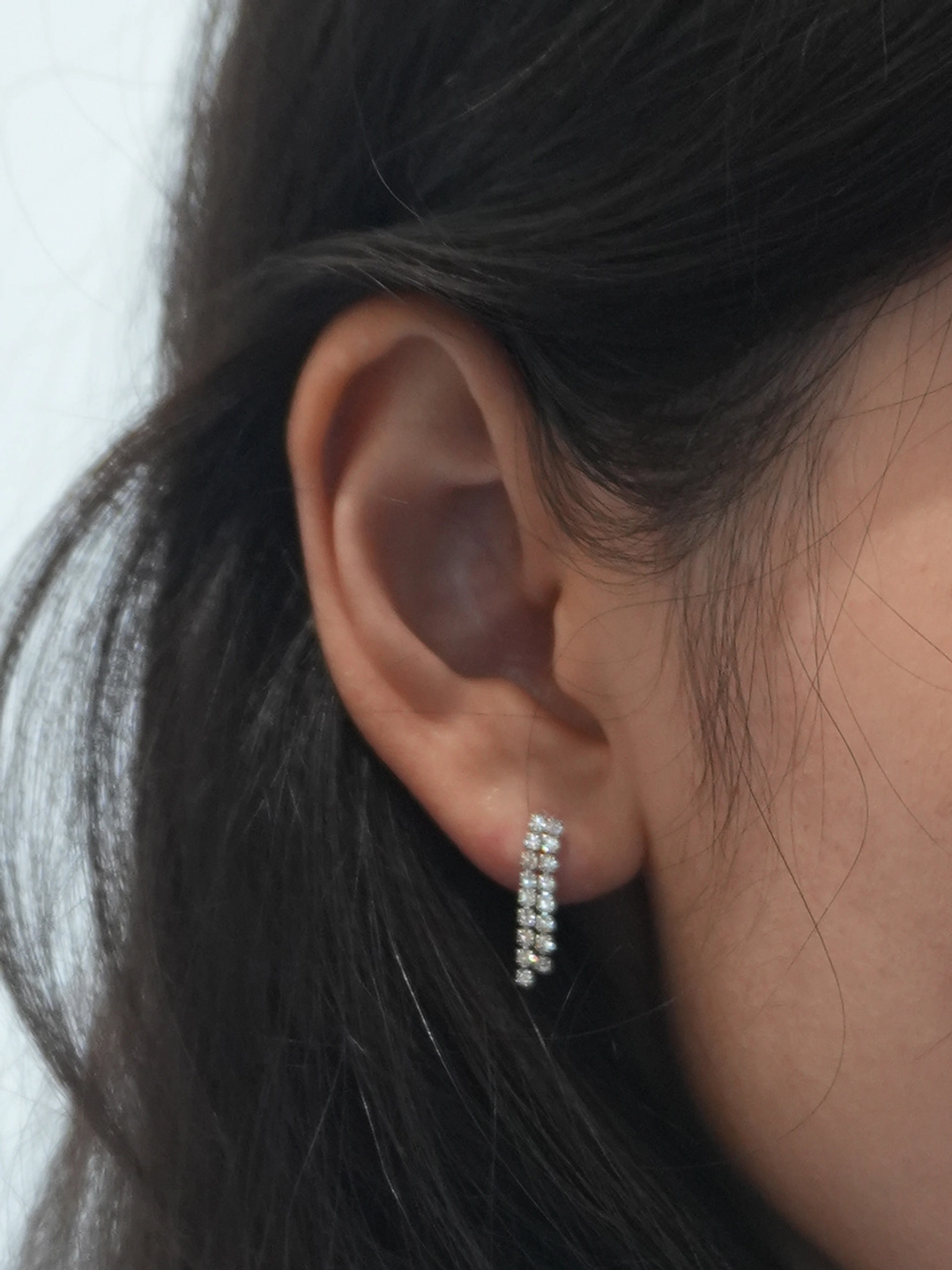 데누 Joy double line tennis earring 상품 이미지 1