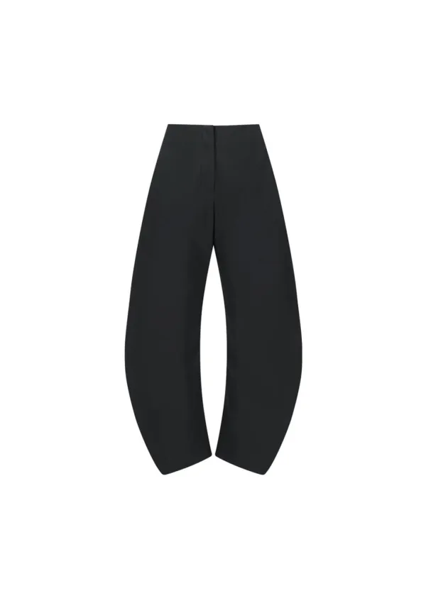 Curved Silhouette Pants, Black