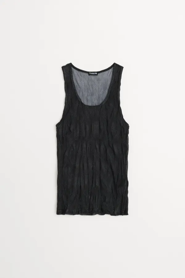 Noir Label Crinkled Top