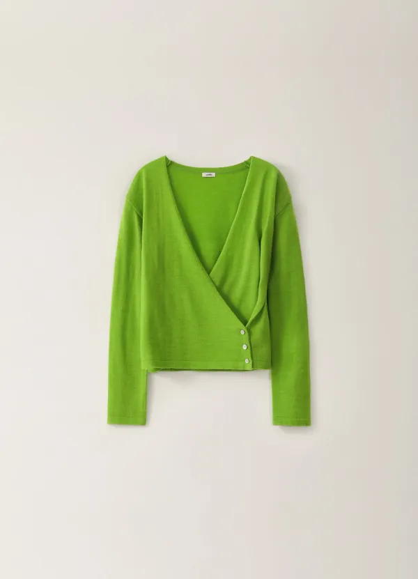 [Limited] Kid Wrap Cardigan - Green