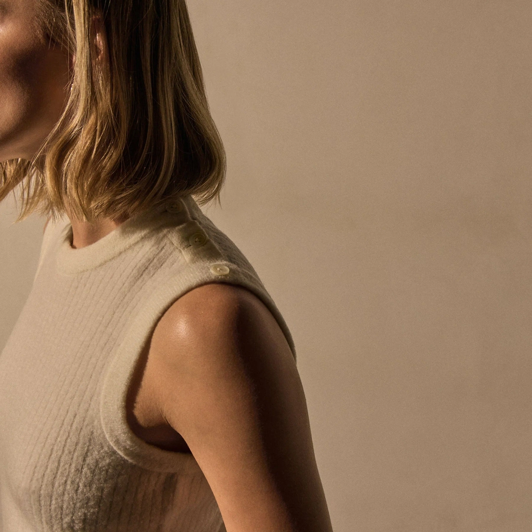 제임스펄스 Brushed Merino Cashmere Blend Tank - Ivory 상품 이미지 2