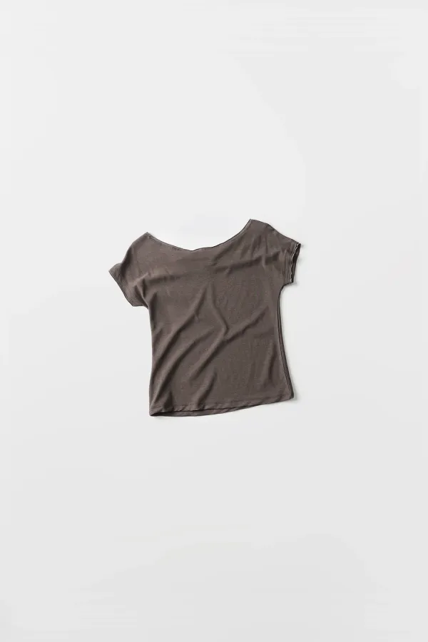 Off-Shoulder Punched Top