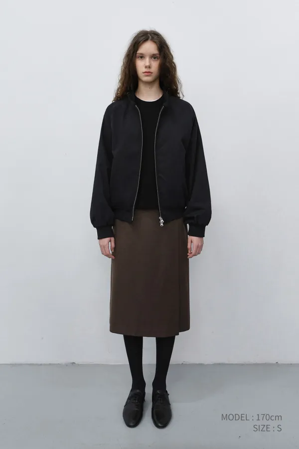 UNISEX VOLUME HARRINGTON JACKET BLACK_UDJU6C110BK