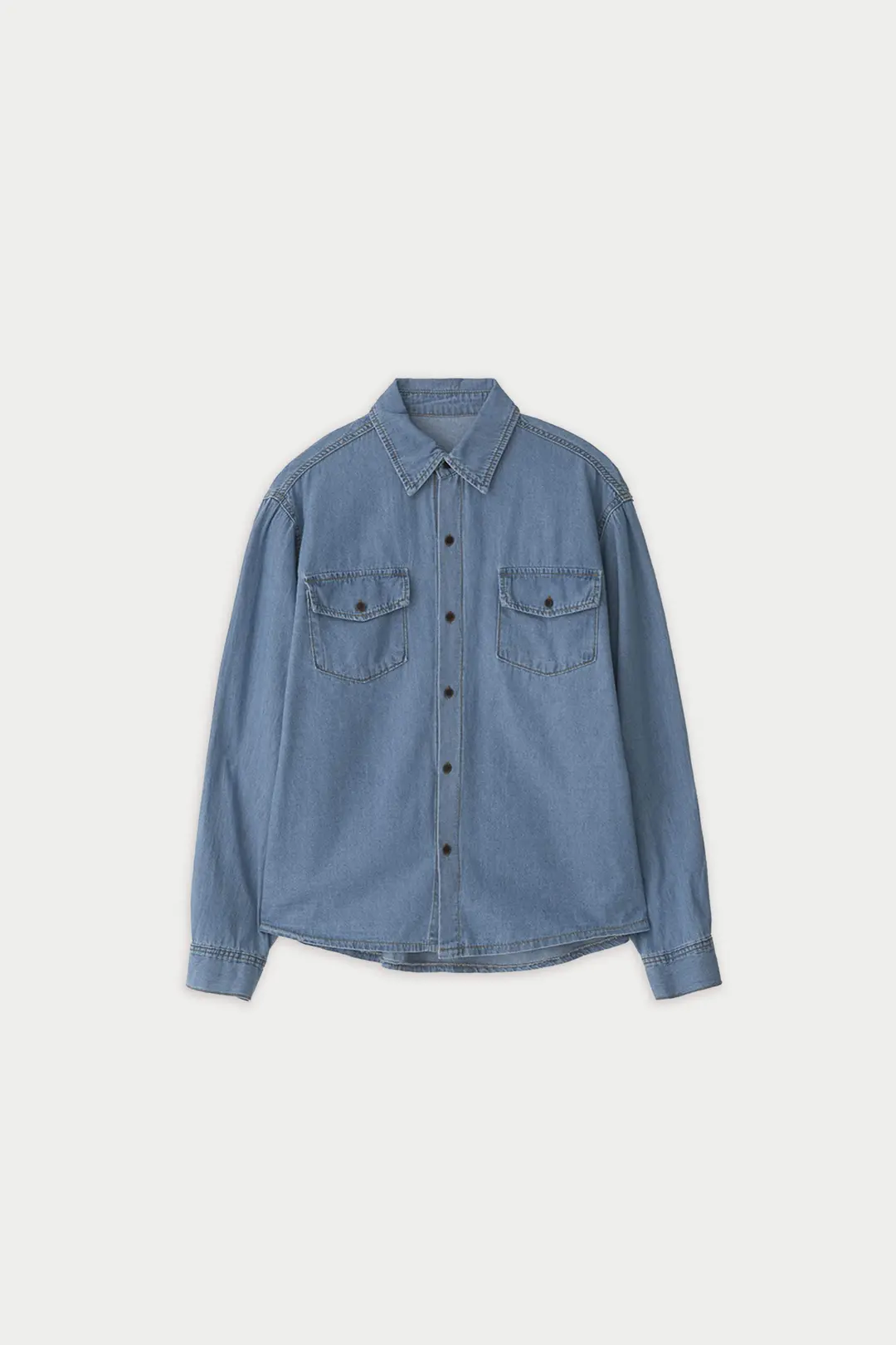 위드아웃썸머 Walnut denim shirt 상품 이미지 3