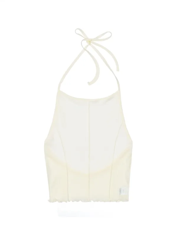 SOFT HALTER TOP_IVORY