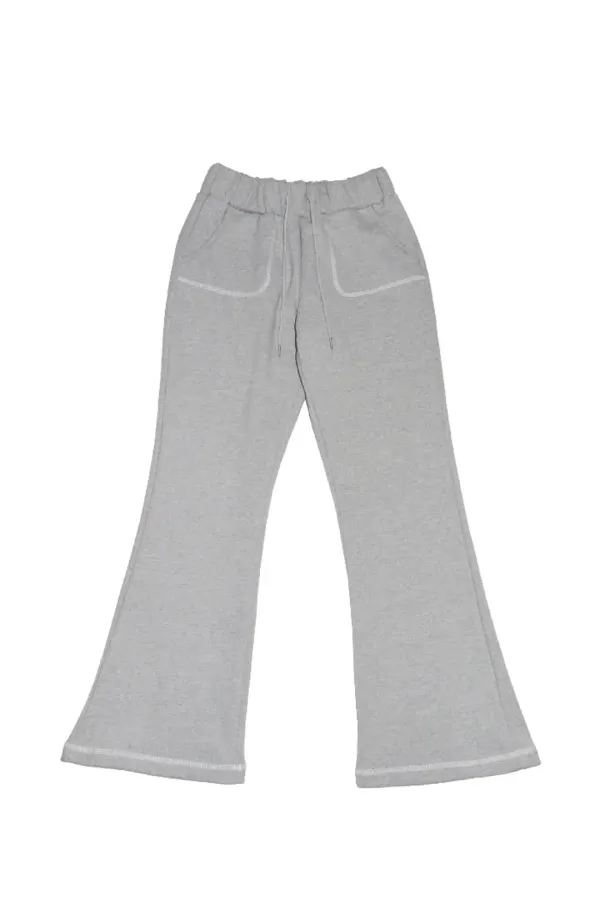 STITCH BOOTS CUT SWEATPANTS MELANGE