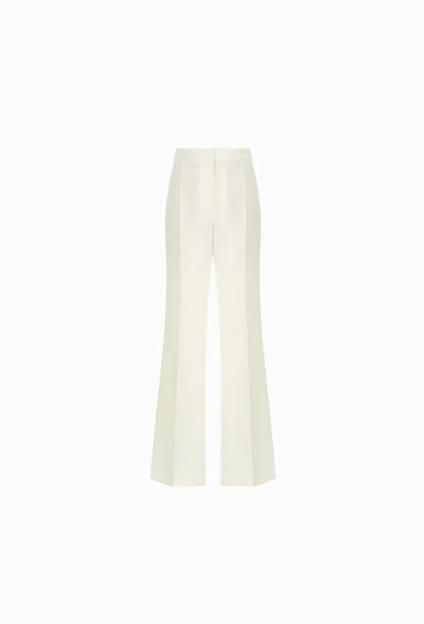 Cora Bootcut Pintuck Pants (Ivory)