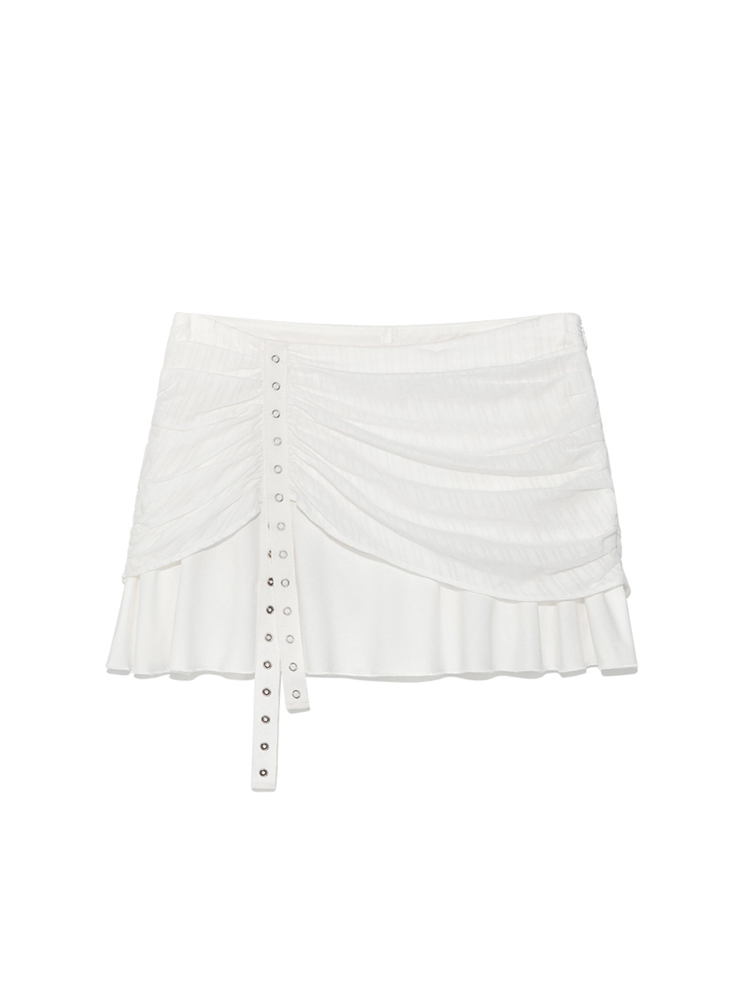글로니 MISTY SHEER MINI SKIRT (WHITE) 상품 이미지 1
