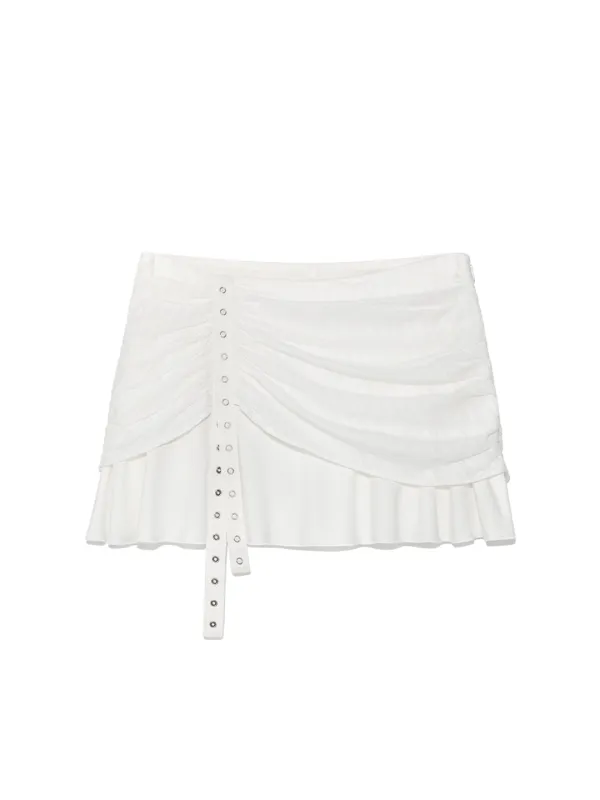 MISTY SHEER MINI SKIRT (WHITE)