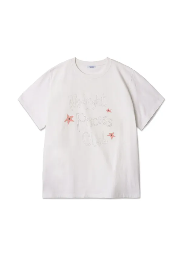 Handwriting Oversized T-shirt_White