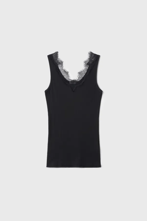 Lace Sleeveless (Black)