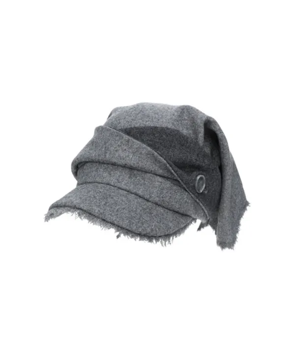 Scarf Veil Wool Cap / Grey