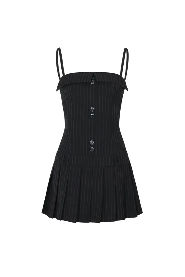 HEART TOP DRESS black