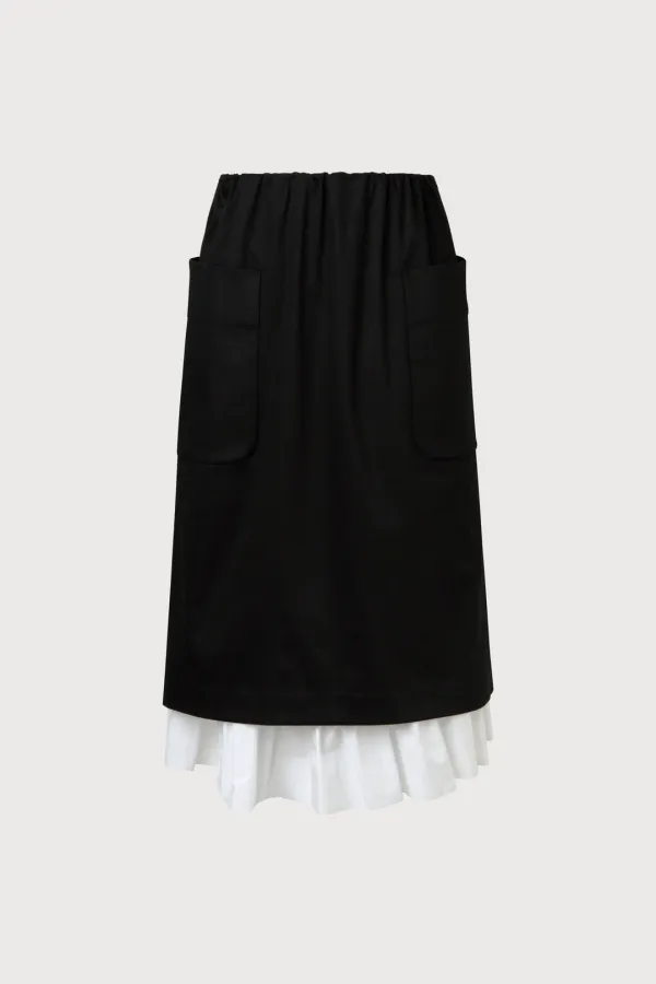 Part.8 Black layered skirt