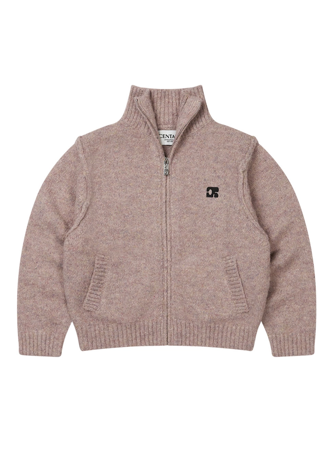 센토르 CENTAUR CALMING KNIT ZIP-UP_PINK 상품 이미지 3