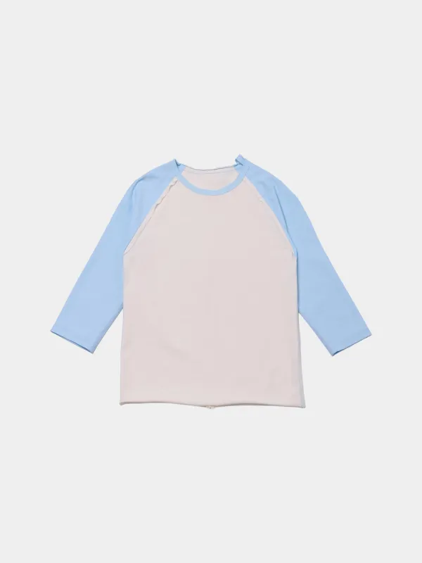 REVERSIBLE RAGLAN T-SHIRT SAX BLUE