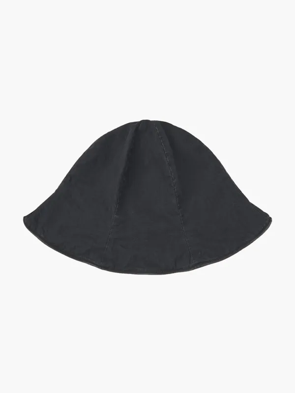 WASHED COTTON BUCKET HAT_black