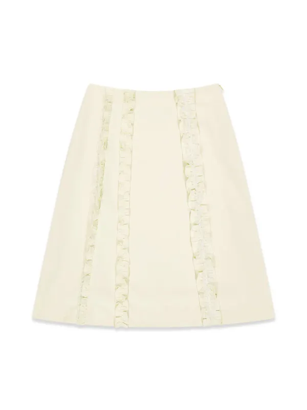LACE RUFFLE SKIRT (CREAM)