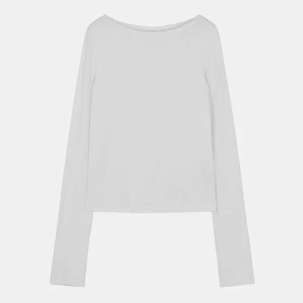 essential boat neck top (ivory)