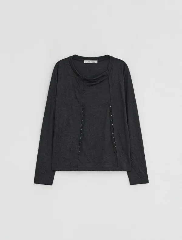 CREASE SNAP TOP [CHARCOAL]
