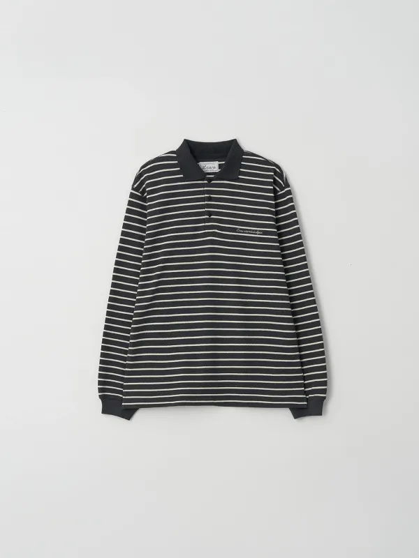 Fred pique collared t-shirt_charcoal