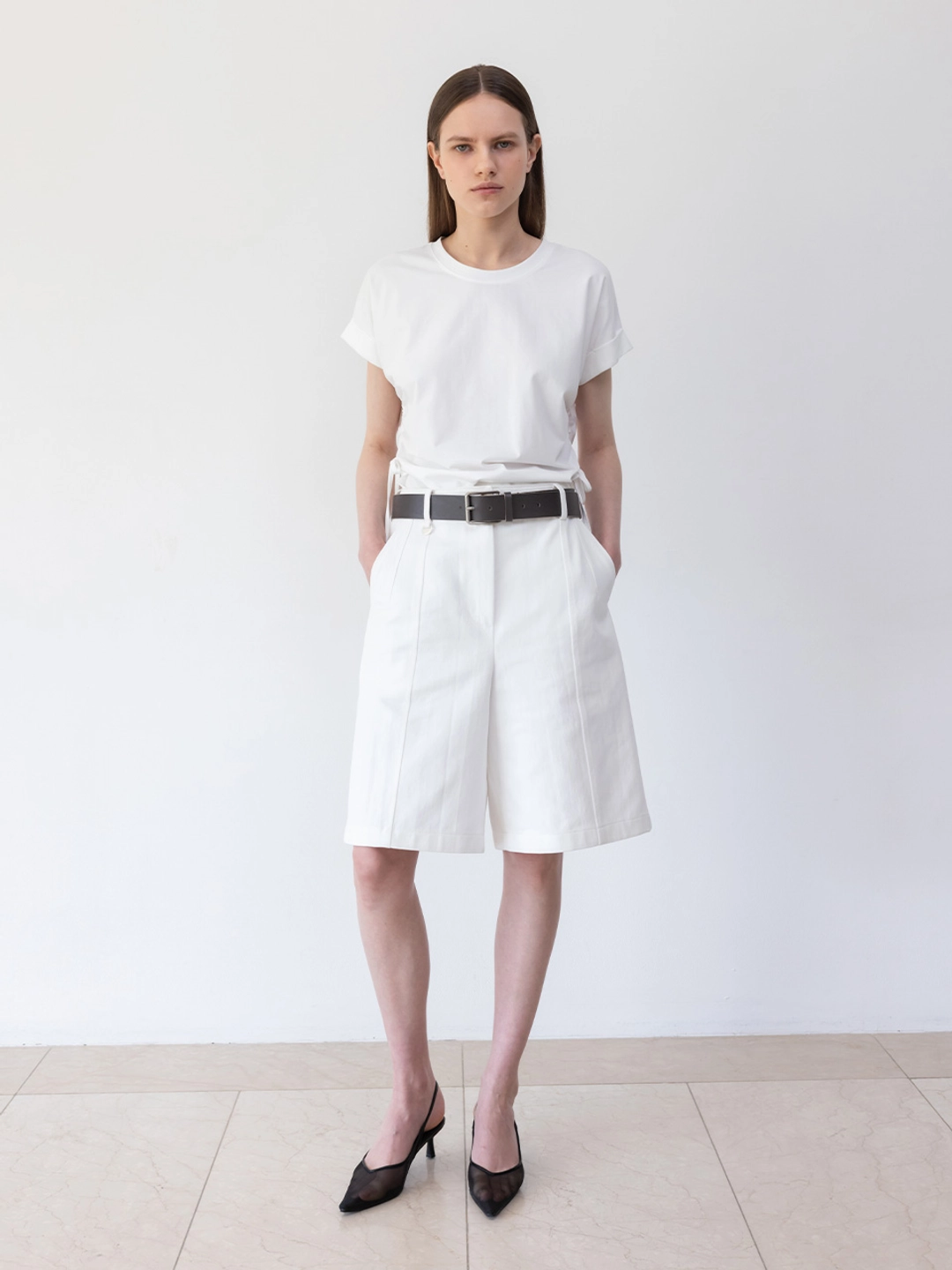 루에브르 Cotton Bermuda Shorts SW5ML292-01 상품 이미지 3