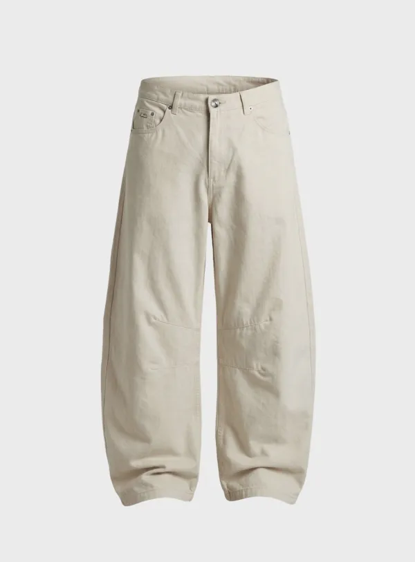 [w-pts26-085] Contour Lightweight Curved Fit Pants - Cream