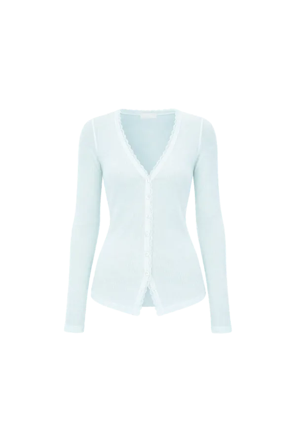 [Wonniehouse X kleesier] Frappé Cardigan, Baby Blue