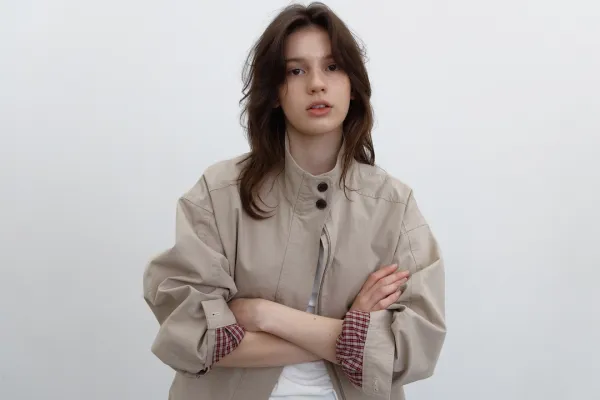 [15차] Classic harrington jumper (beige)