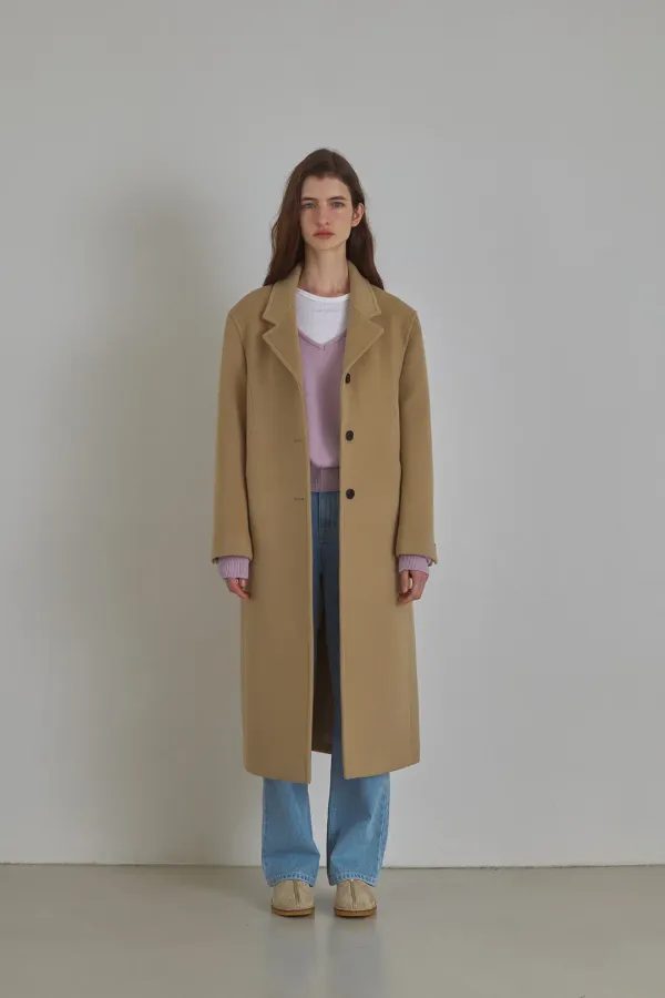 [2nd]berlin single long coat [camel beige]