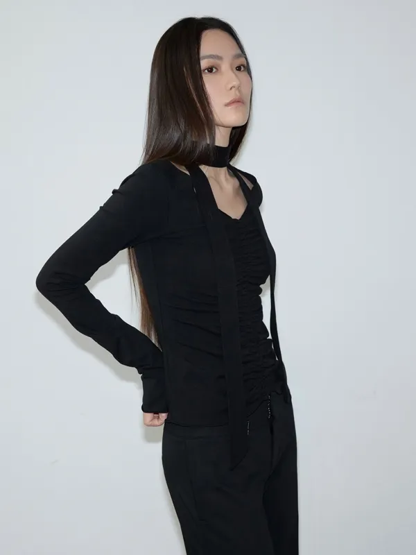 Fairy Shirring Long Sleeve (black)