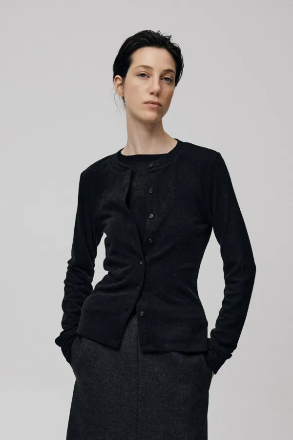 Reed Jersey Cardigan (Black)