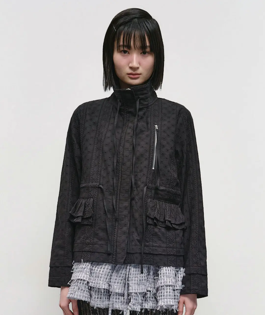 타입서비스 String Trimmed Lace Jacket [Black] 상품 이미지 2