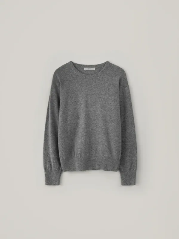 [Cashmere] Dolce Round Knit - Gray