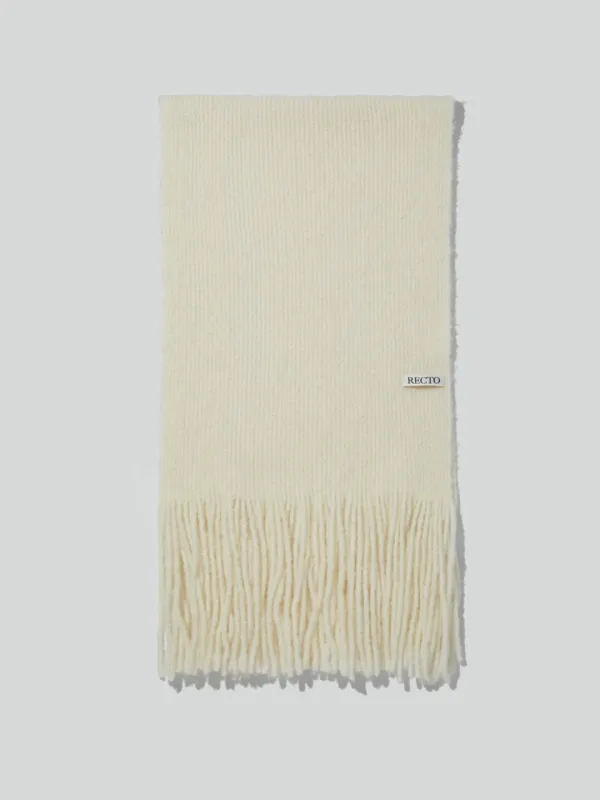 PETIT WOOL KNIT MUFFLER (IVORY)