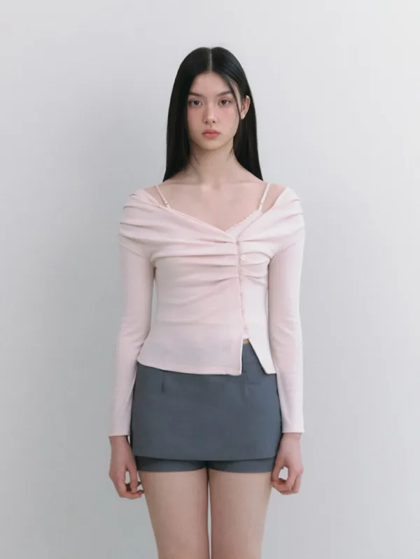 [6/1 예약배송] [수이 착용] Rin cardigan set (Pink)