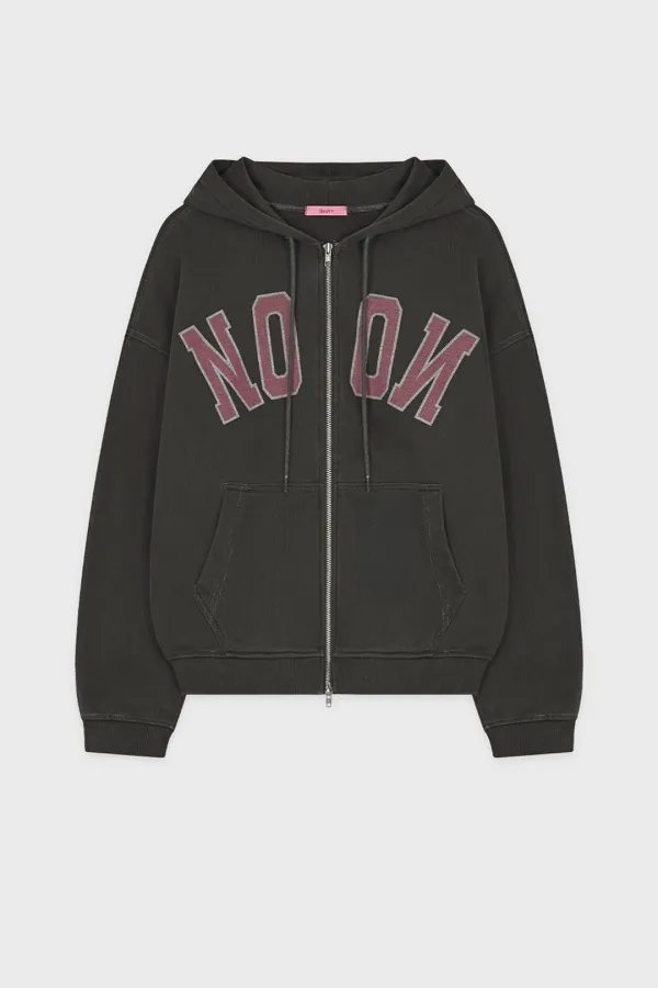 Pigment Noon Hoodie Zip-Up (Charcoal)