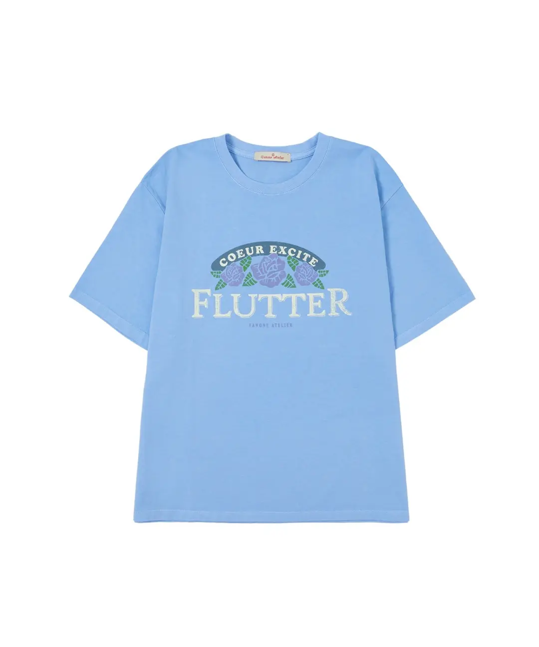 반원 아뜰리에 A3500 Flutter 피그먼트 티셔츠_Blue 상품 이미지 3