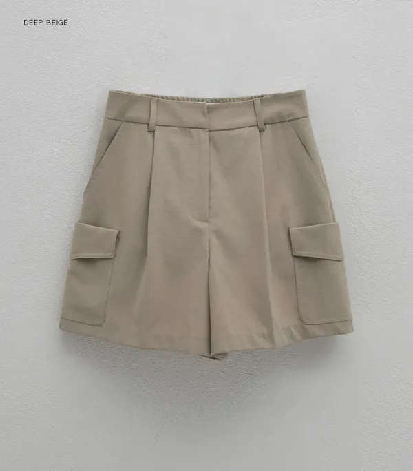 (PT-5542)JUD CARGO BANDING SHORT PANTS