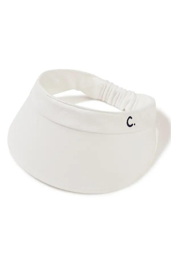 [24SS Clove] Solid Sun Visor (White)