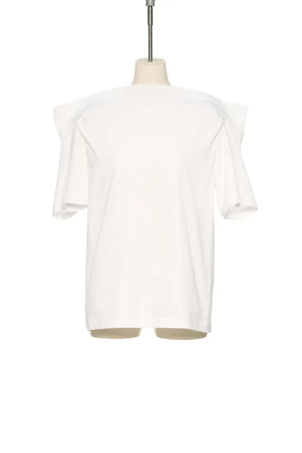 SS25 WHITE SQUARED JERSEY TOP