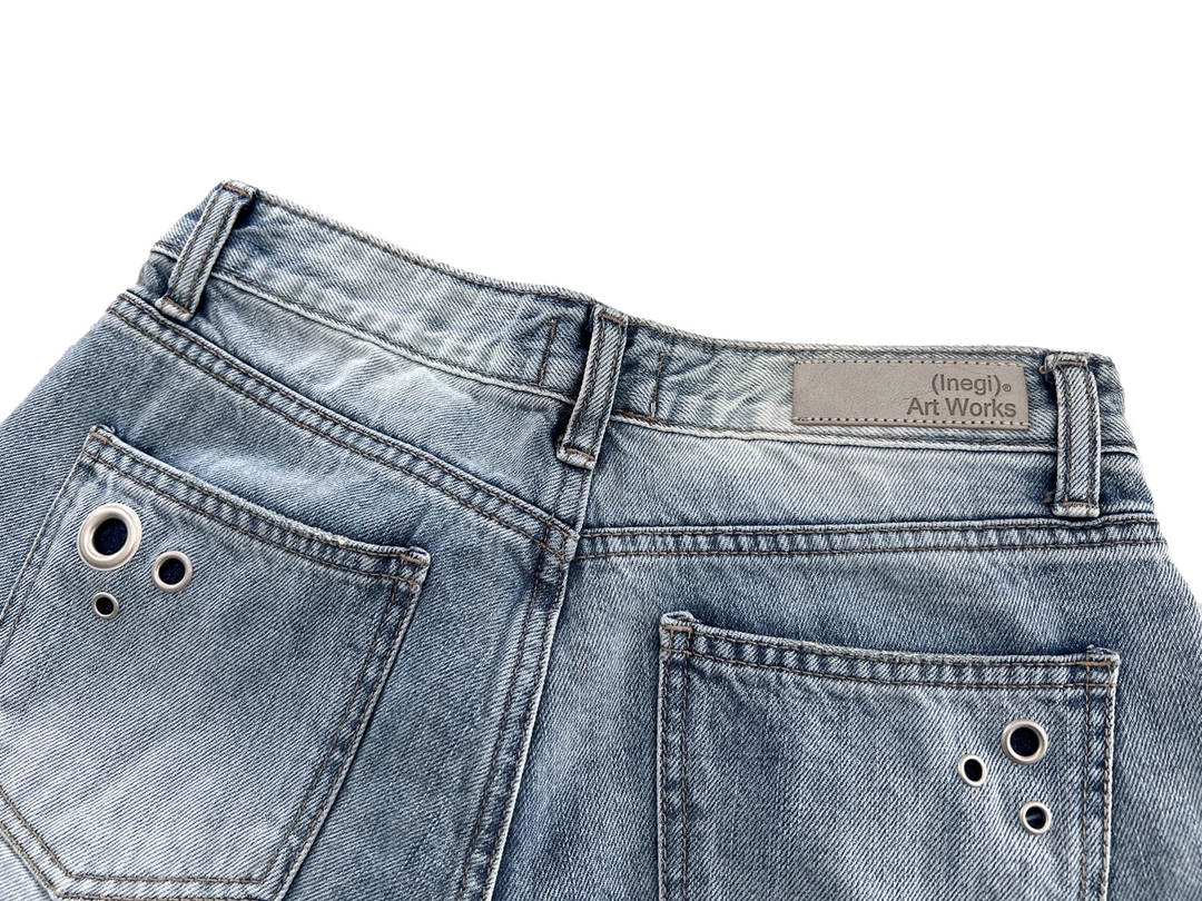 이네기 Pray Distressed Bootcut Jeans (blue) 상품 이미지 1
