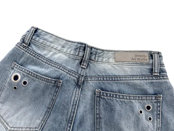 Pray Distressed Bootcut Jeans (blue)
