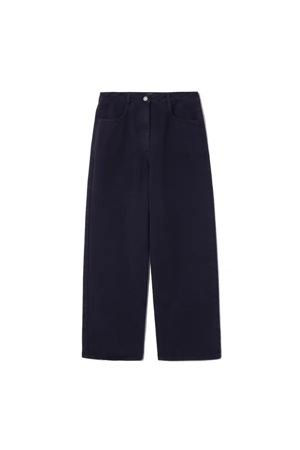 RIGID STRAIGHT DENIM PANTS [NAVY]