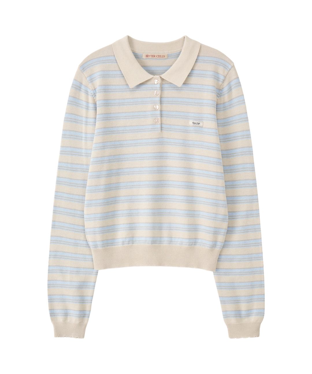 비터셀즈 Lolly Stripe Collar Knit-Oatmeal 상품 이미지 1