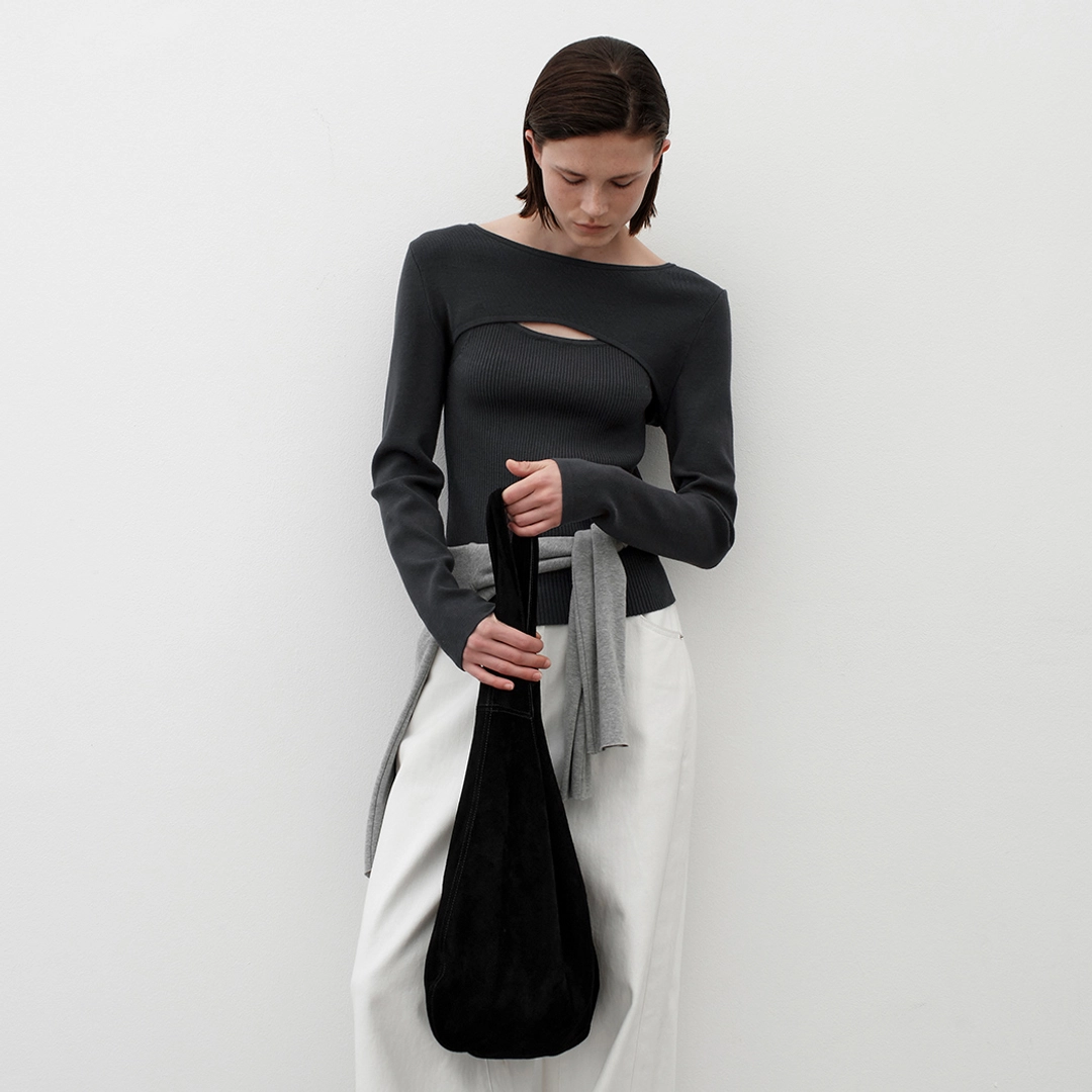 아뜰리에 나인 (T-7111) RAVI KNIT TOP&SLEEVELESS SET S 상품 이미지 1