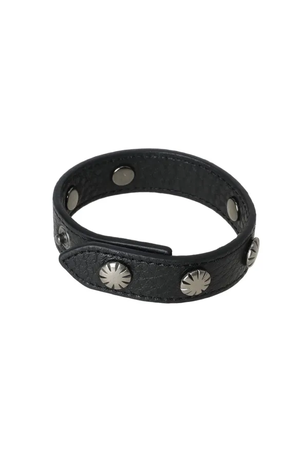 Stud Leather Bracelet (black)