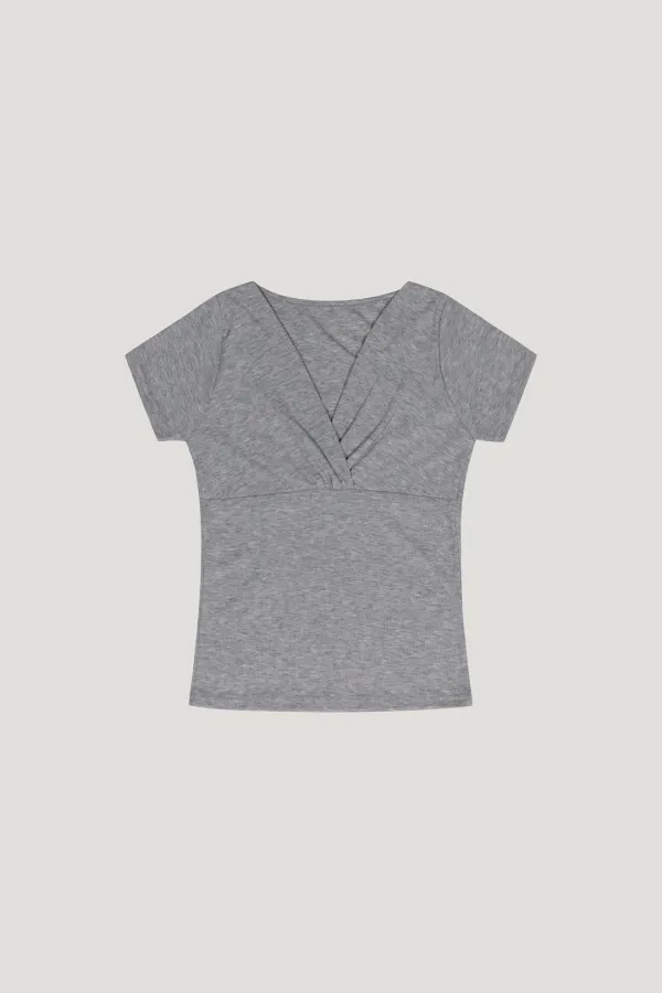 Veil Wrap Tee (gray)